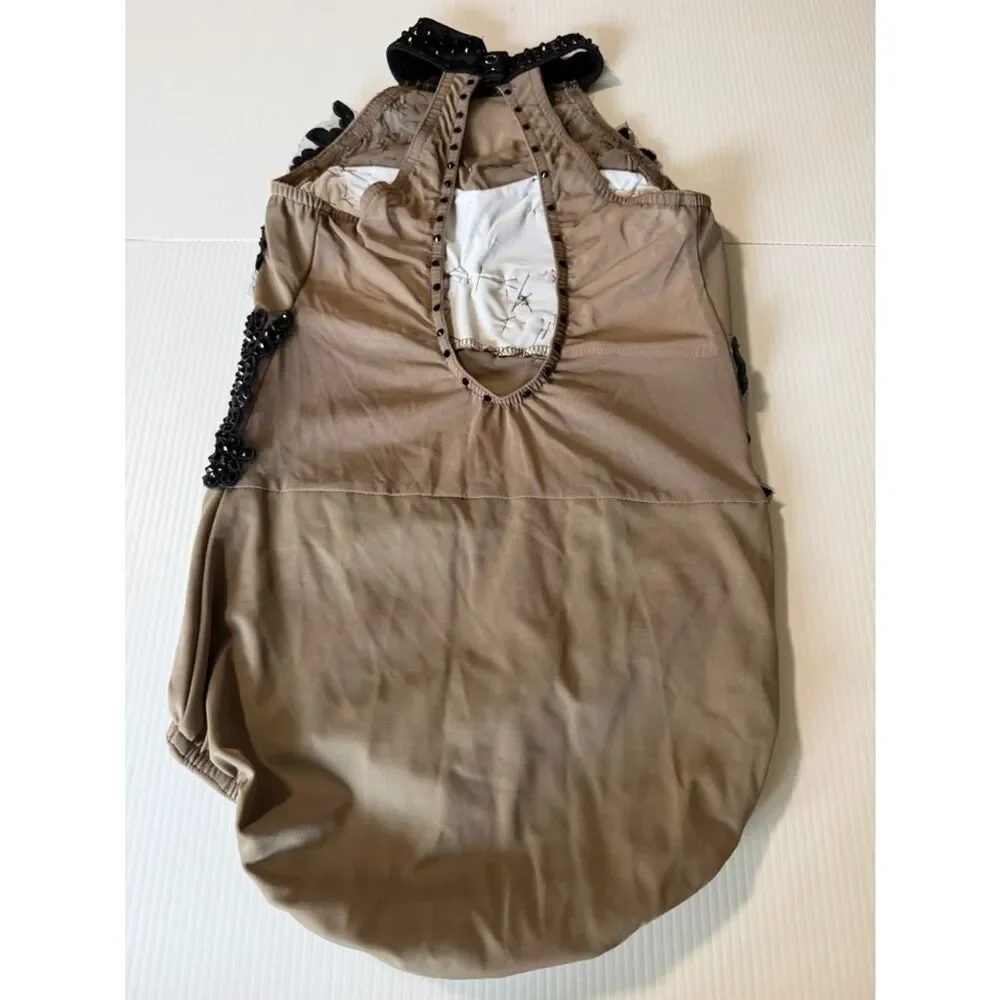 Kelle solo leotard brown tan dance Costume black 5383 breath of life LC child